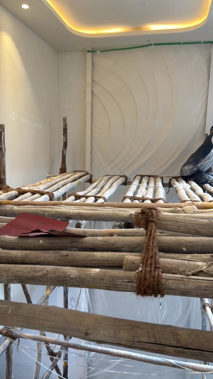 Scaffolding set for ceiling work