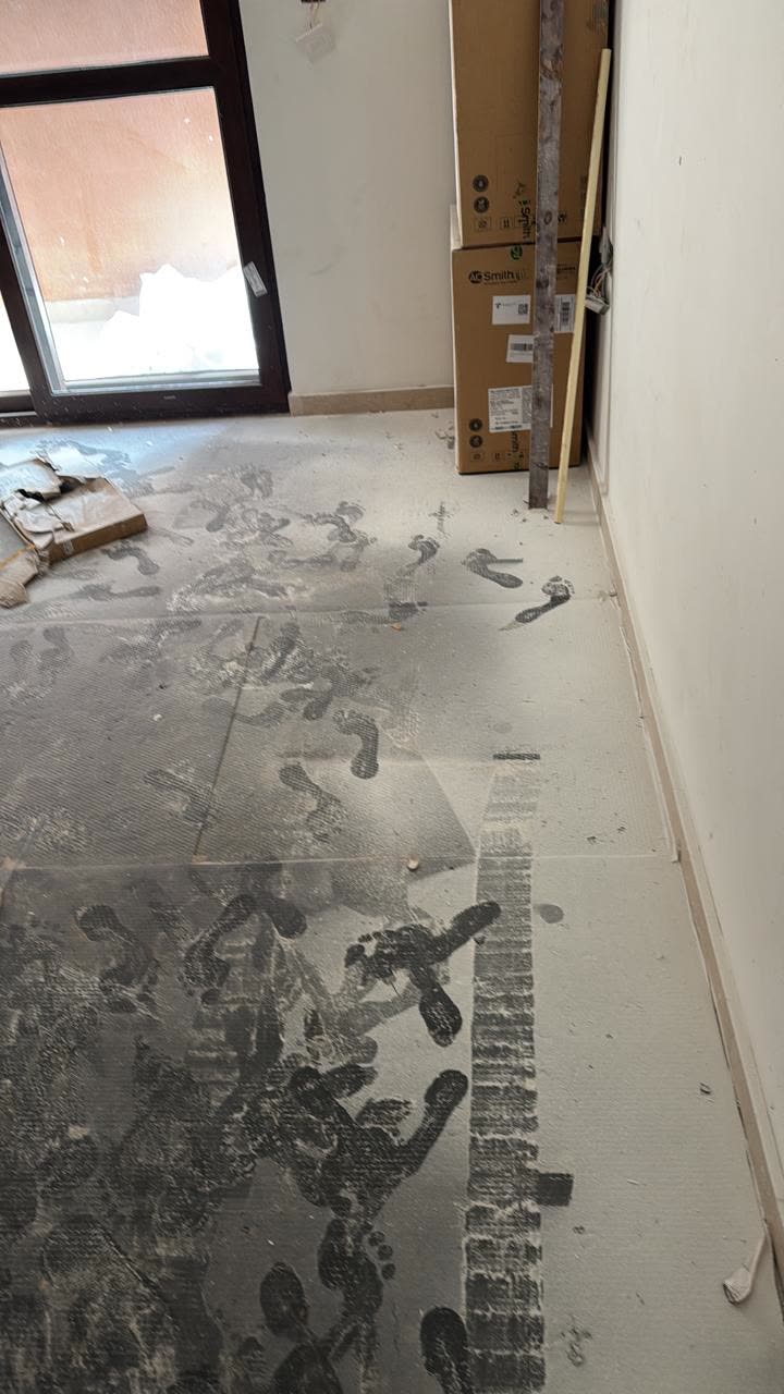 Floors protected before finishing